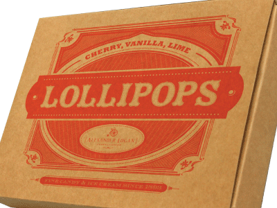 Lollipop botique packaging vintage