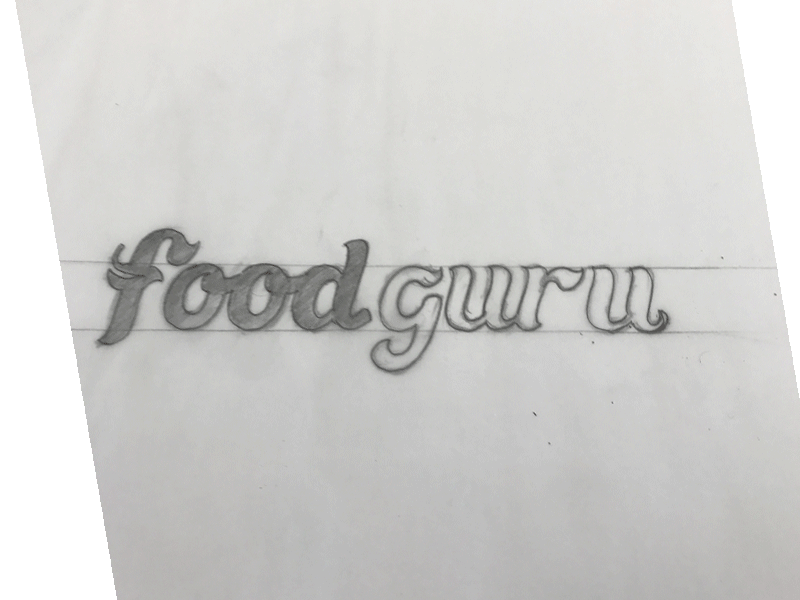 Food Guru branding clothing fun hand drawn handcrafted icon logo mark