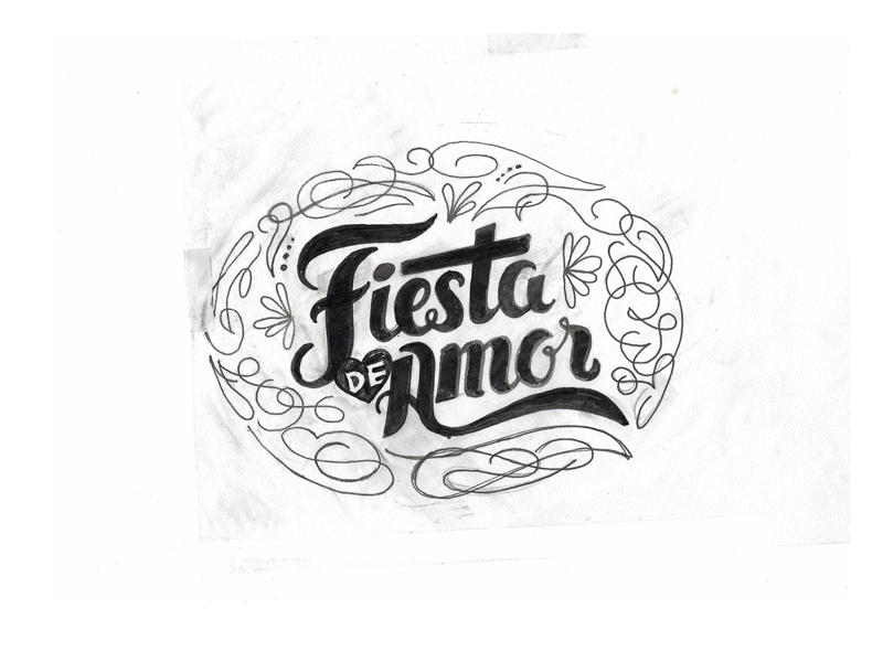 Fiesta De Amor branding design hand done icon illustration lettering logo packaging type vector