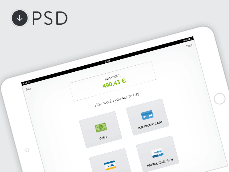 iShop for iPad - PSD