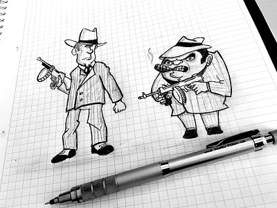 Gang Members pencil drawing eraser hand illustration illustrator iphonex pencil photoshop practice sketch
