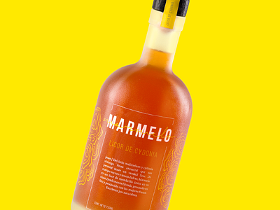 Marmelo alcohol alcoholic beverage bottle label licor liqueur liquor mexico packaging packaging design quince yellow
