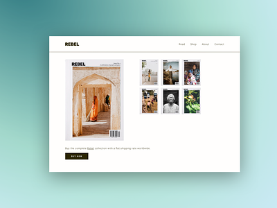 Rebel Magazine Concept blog branding design digital literature magazine minimalist online store shop ui