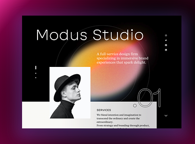 Modus Studio - Web Landing Pg case study design agency digital agency graphic design homescreen landing page landing screen marketing promotion ui ux web