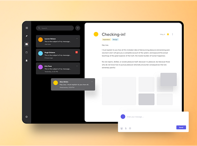 Minimalist Inbox account clean design email gradient graphic design inbox message minimalist modern notification sleek social ui ux