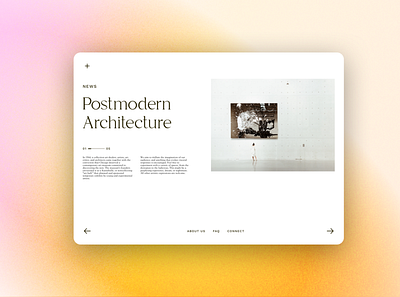 Postmodern Architecture Website airy architecture brand branding graphic design landing page logo marketing minimalist postmodern publication web website