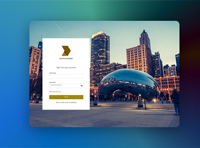 Login screen for bank bank concept customization finance form location login personalization sign in ui ux wireframe