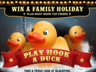 Facebook game competition"hook a duck" game design social campaign