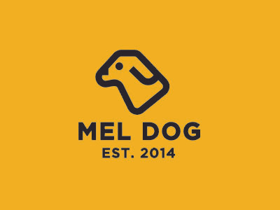 Mel Dog Logo branding icon logo mark