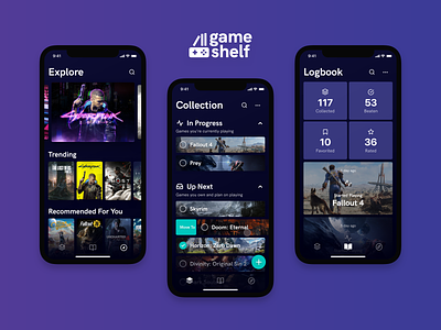 Game Shelf - A Gaming Backlog Manager for iOS app backlog design game interface ios iphone product ui ux video game
