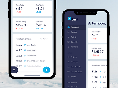 Tymr - Time Tracking Ios App Concept By Austin Truchan On Dribbble