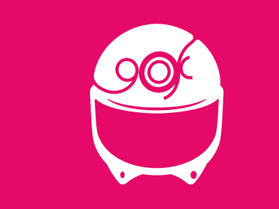 Helmet GOK gokart helmet logo outline pink racing vector