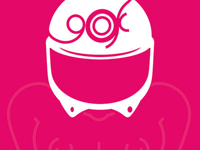 helmet GOK (frivolous version) logo magenta naked vector