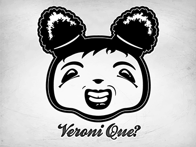 "Veronique" with typo icon illustration vector