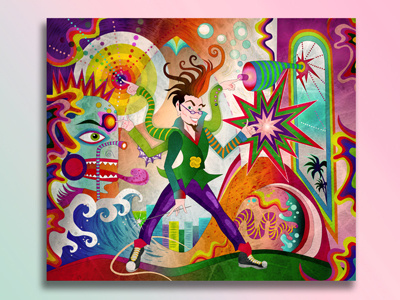 BonBon boy branding colorful design illustration laboratory magic promotive surreal