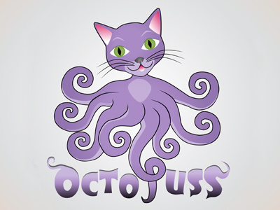 Octopuss animal cat cute green grey illustration logo octopus pink purple tentacles