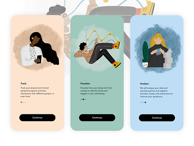 Onboarding experience android app flutter health health app hipster illustration app ios mobile mobile app neutral neutral color onboard onboarding onboarding illustration onboarding screen onboarding screens onboarding ui personality water color