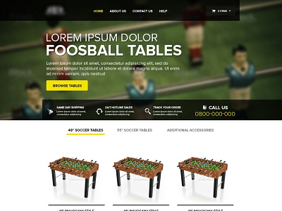 Foosball Tables e commerce ecommerce foosball shop sport web webdesign website