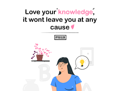 Love + Knowledge concept illustration procreate quotes sketches stories yojilok