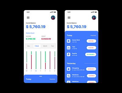⭐️ Mobile Banking App app design design mobileapp ui ux yojilok