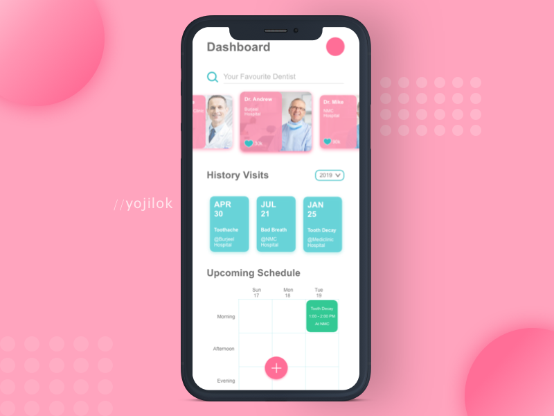 User Dashboard - Doctor adobexd dribbble ios app dashboard design yojilok concept ui ux design mobile app design
