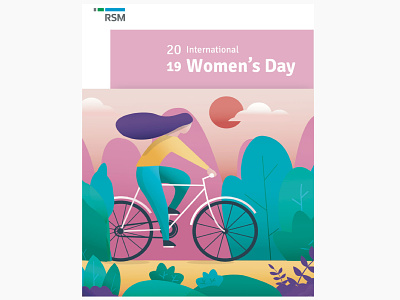 Happy Women's Day 2019 for RSM adobe illustrator branding design concept illustration vector wishes