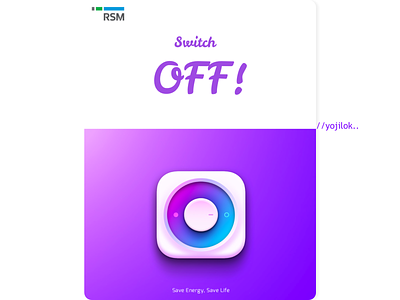 Switch OFF - RSM colors concept illustration sketchapp