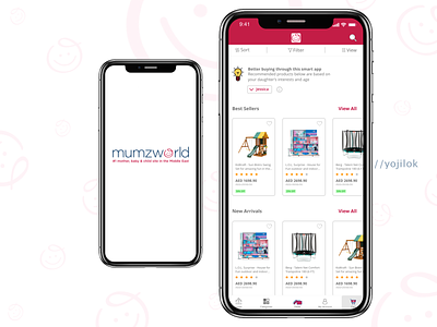 Mumzworld E-commerce Design Challenge adobe xd app design concept ecommerce ecommerce app ecommerce design ios mobile