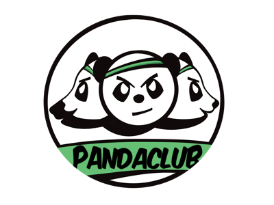 Pandaclub logo logo procreate vector