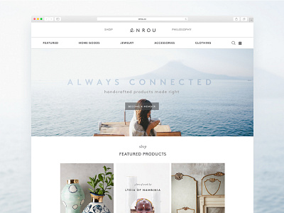 E-commerce Landing Page clean ecommerce minimalist philanthropy ui ux web