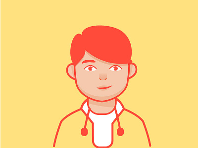 Face Illustration character flat design illustration vector