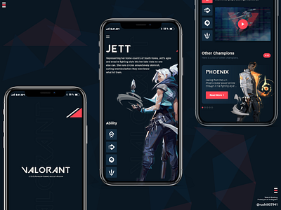 Valorant App UI Concept animation awesome design digital illustration minimal typography ui ux vector