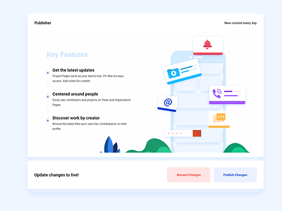 Key Features Web UI Concept V2 agency animation design digital flat free icon illustration marketing minimal service site ui user experience ux vector web website