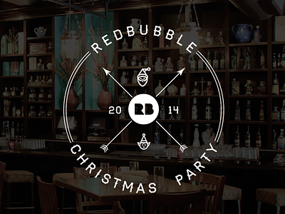 Redbubble Christmas Party christmas december elf fun hipster redbubble round santa xmas