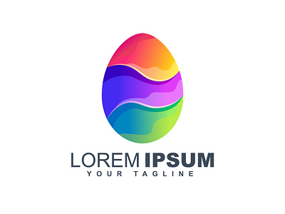 Colorful egg logo design