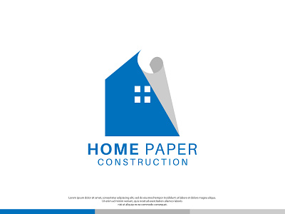 Home Paper Logo | Construction Logo Design | Brand Logo apartment blueprint brand identity branding business construction design home house illustration logo paper real estate