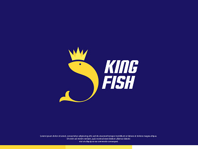 King Fish Logo | Fishing Logo Design | Brand Logo branding design fish fishing graphic design hobby king lake logo rod