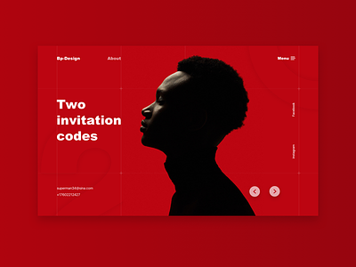 Dribbble Invite x2 color invite simple ui web