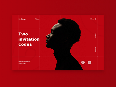 Dribbble Invite x2 color invite simple ui web