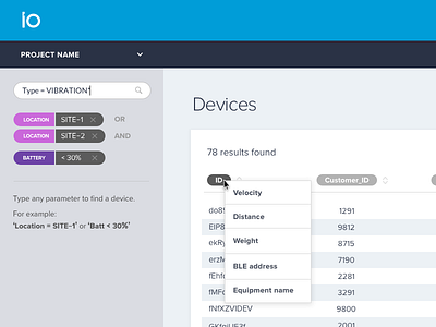 Dashboard mockup