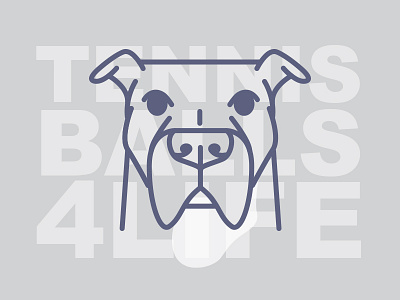 About that tennis ball life dog illustration vector