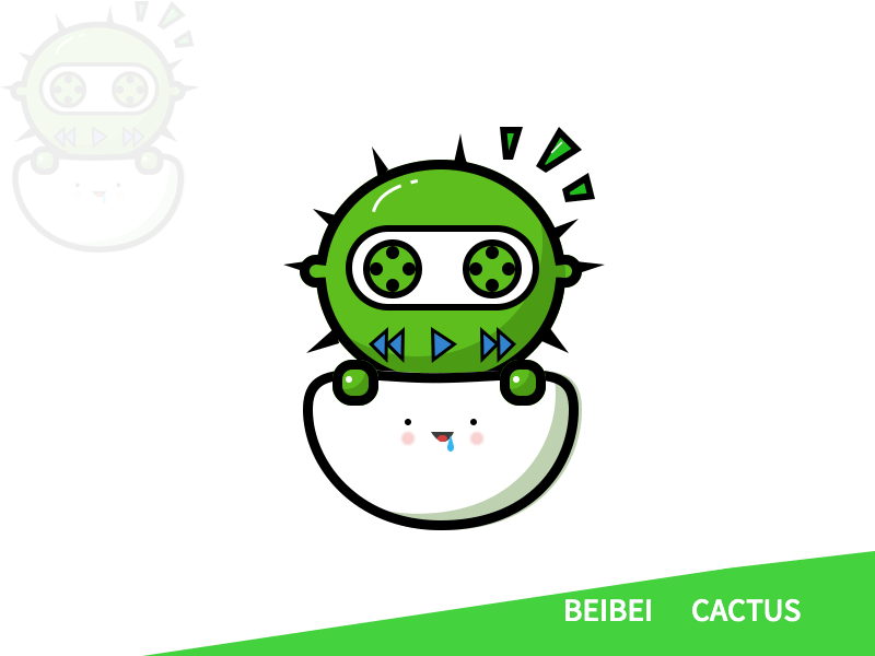 Cactus-Playicon cactus design green icon logo mbe ui ux 平面 绿色