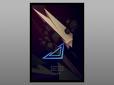 Aetos 3d abstract design eagle hunter prey print