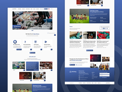 Pitulung - Charity Website Homepage UI Concept branding charity dark blue desktop ui ux web web design web ui website