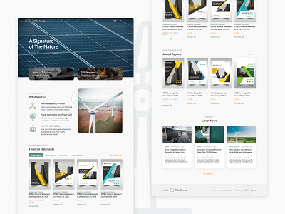 Tidar Renewable Energy - Company Profile Landing Page UI Concept