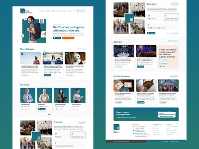 Joglo University - Campus / Education Landing Page UI branding campus company profile design education landing page ui ui design university ux web design web ui