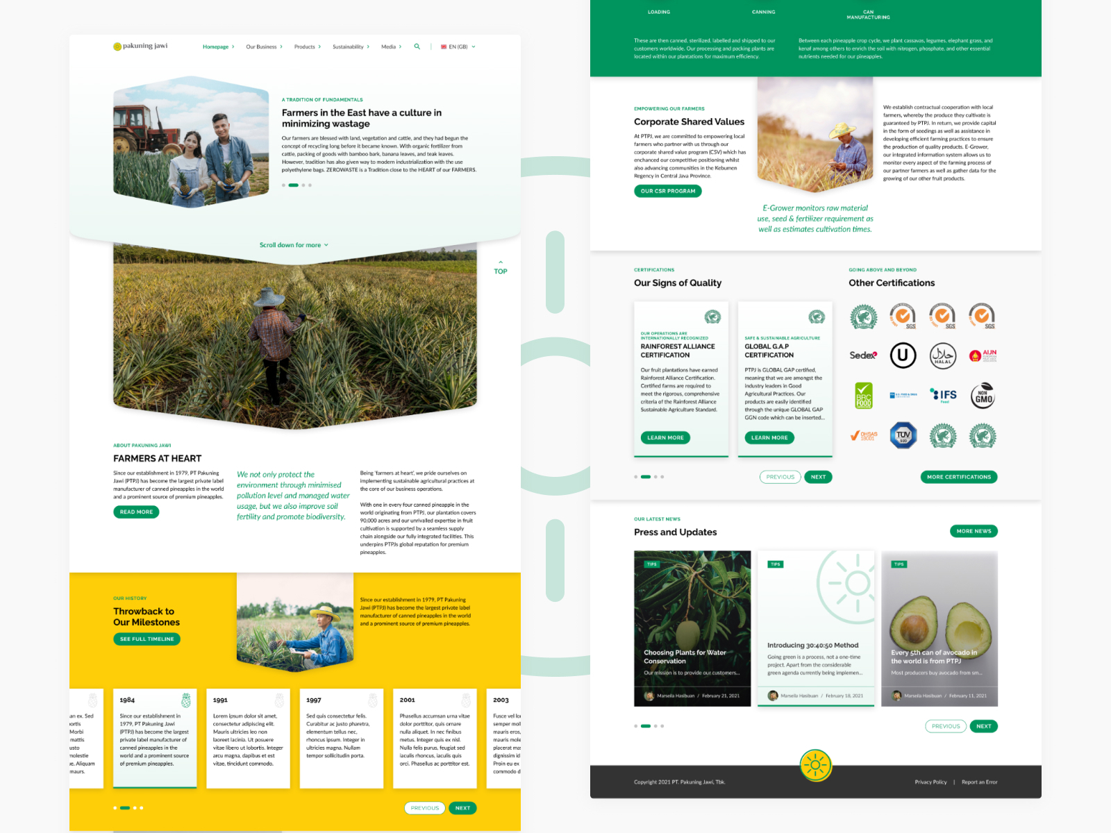 Pakuning Jawi - Fruit Plantation Landing Page / Company Profile by ...