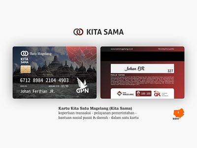 Kita Sama Dribbble bbm2030 branding card mockup credit card design indonesia inkscape magelang mockup