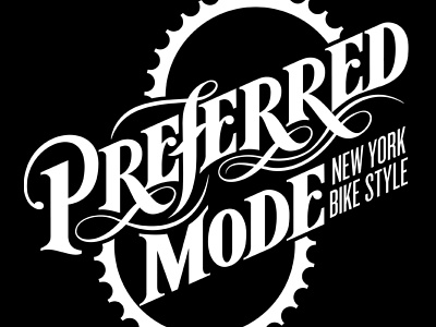 Preferred Mode lettering logo script type typography
