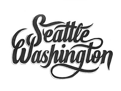 Seattle Washington calligraphy handlettering lettering pne script seattle type typography washington